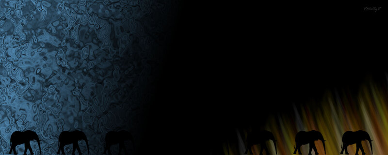 elephant silhouettes on abstract background