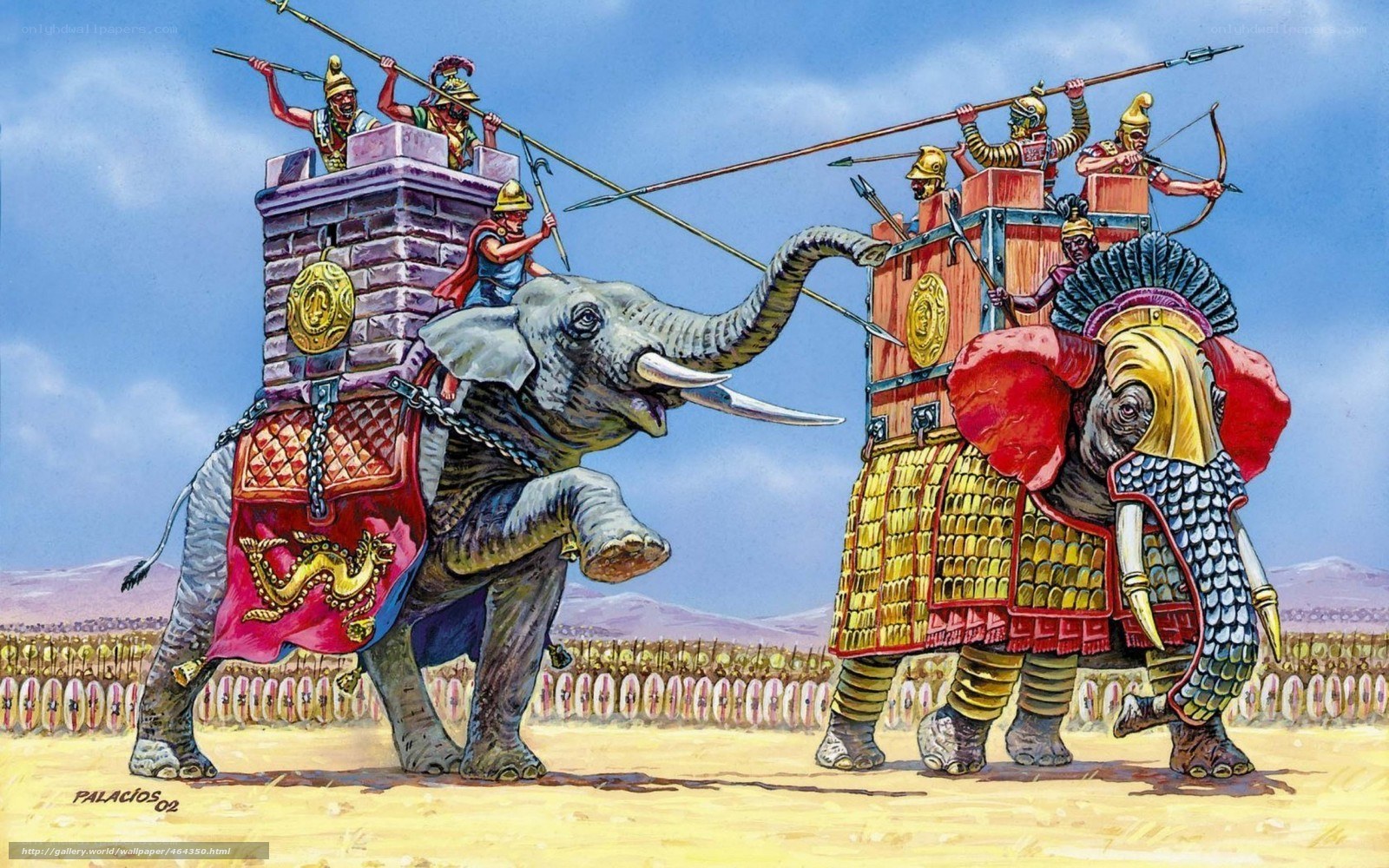 Elephant warfare battle