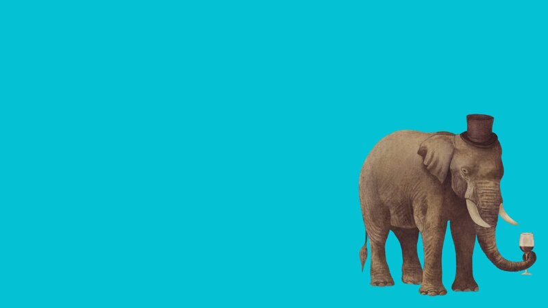 Elephant Wearing Top Hat