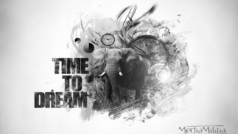 Elephant with Clocks