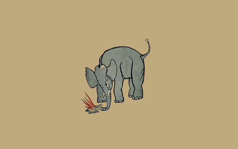 Elephant with Matches