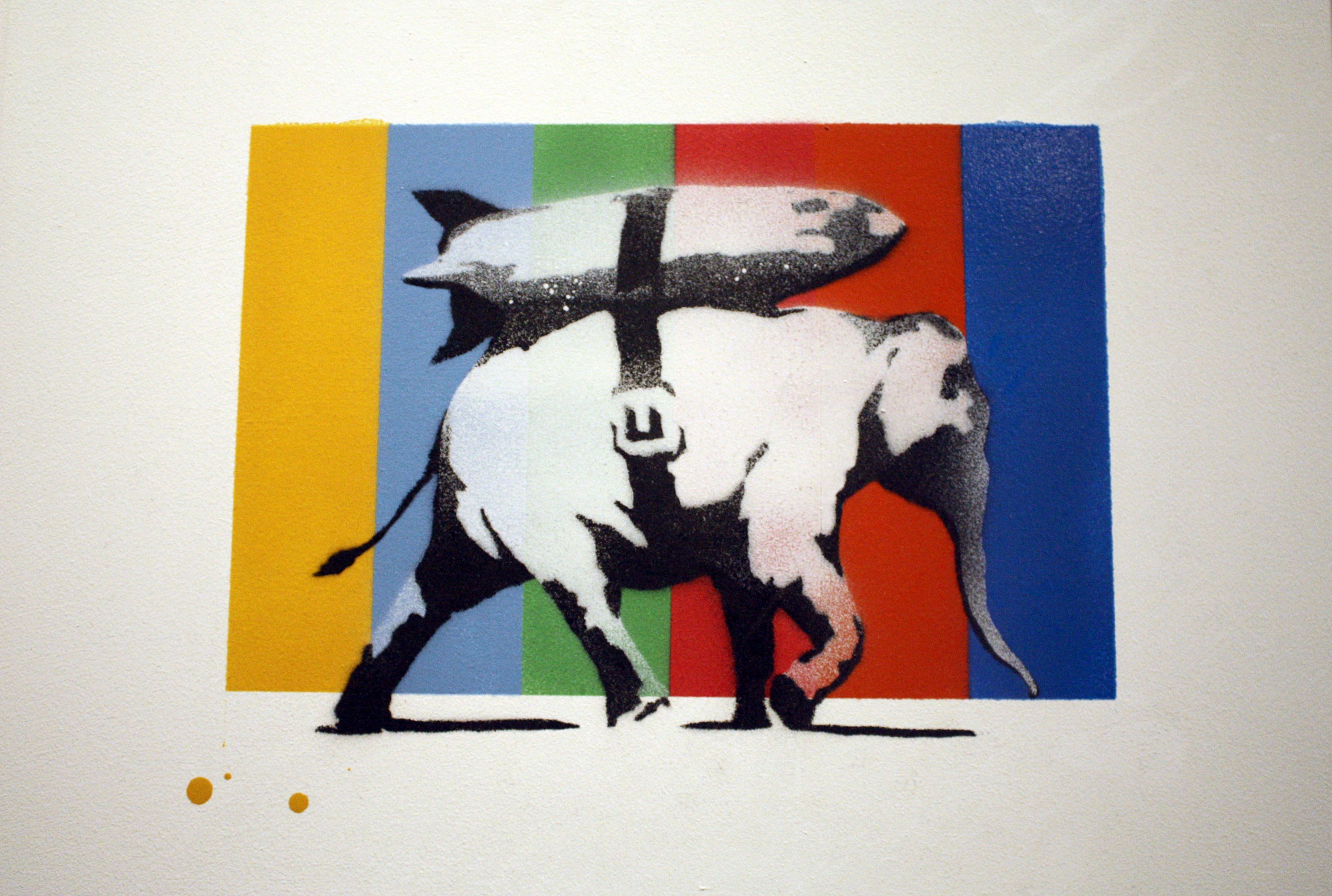 Elephant with Missile Art