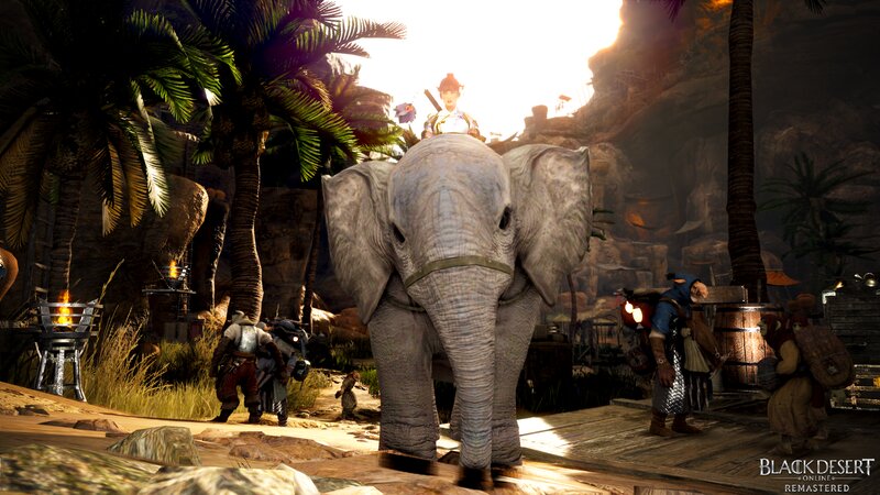 Elephant with Rider — Brown