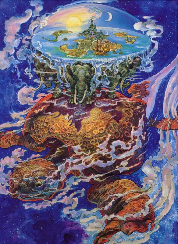 elephants on a turtle world