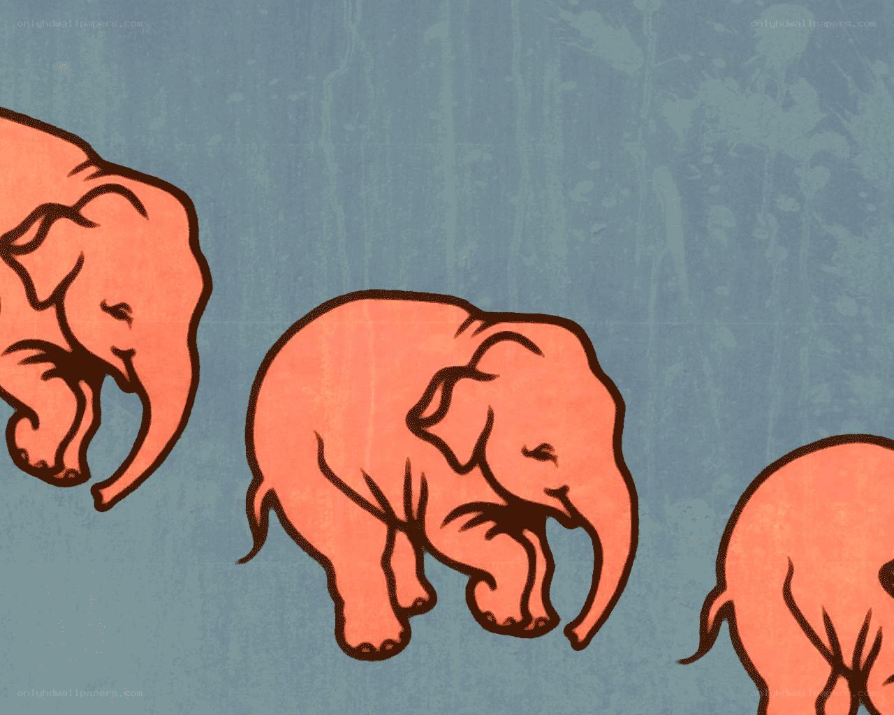 elephants walking in a line
