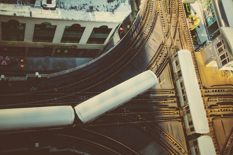 Elevated Train Tracks — Brown
