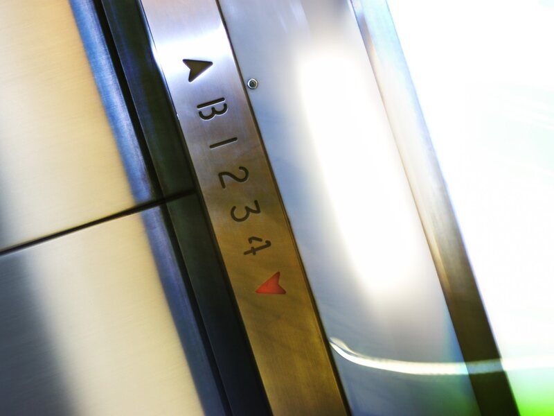 Elevator Floor Indicator — Silver, Neutral