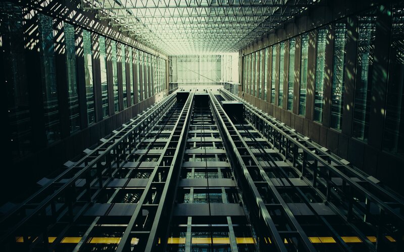 elevator shaft interior