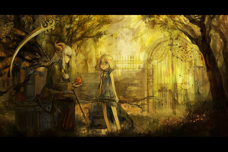 Elf and Child in Forest