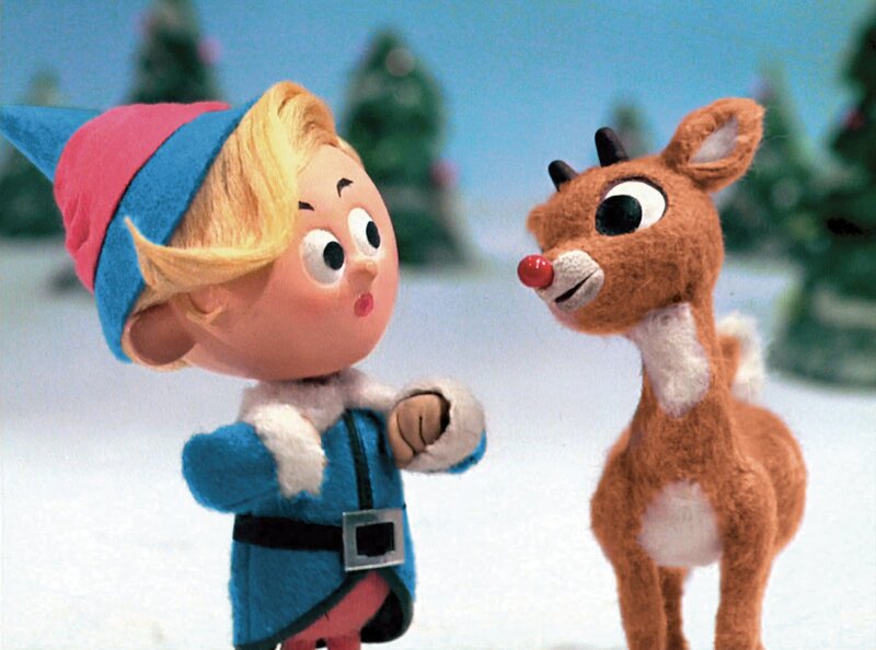 Elf and Reindeer — Blue