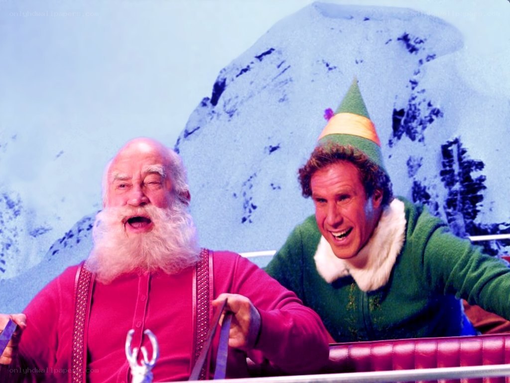 Elf and Santa on a ride