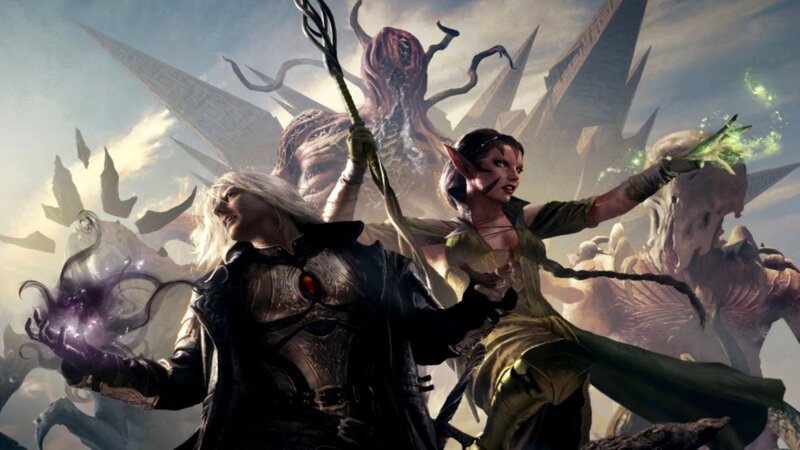 Elf and Wizard in Battle