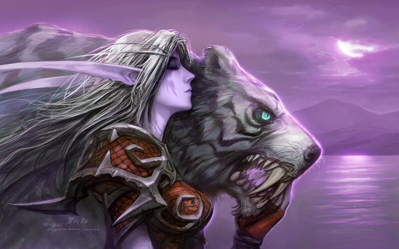 elf and wolf companion