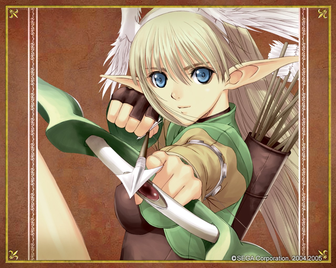 elf archer aiming a bow