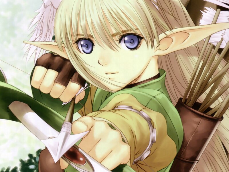 Elf Archer Aiming Arrow