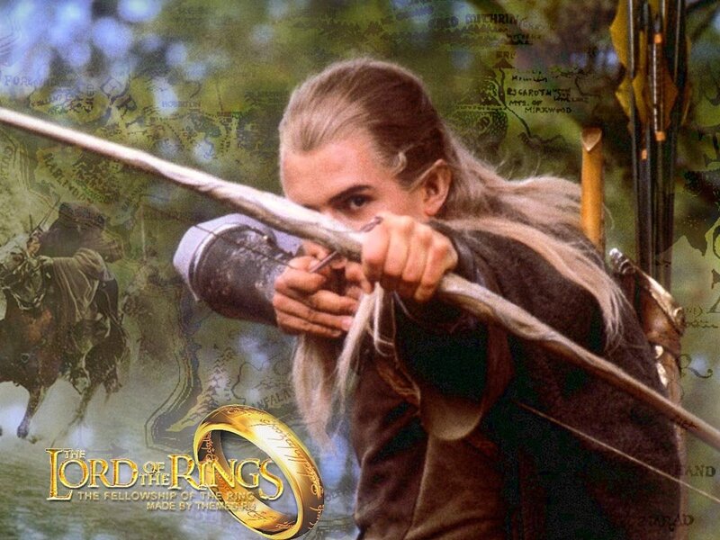 Elf Archer Aiming Bow — Green, Dramatic