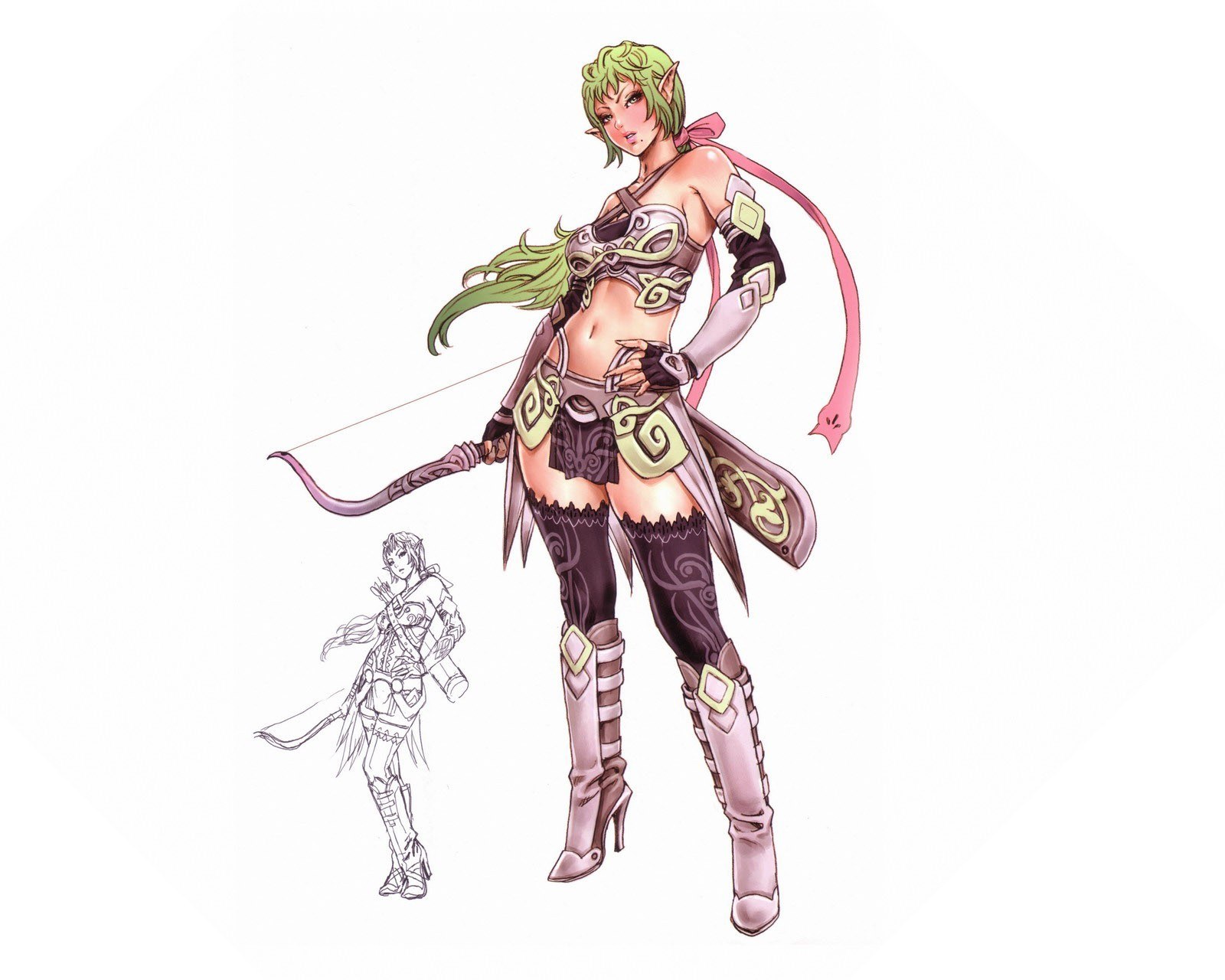 elf archer character design