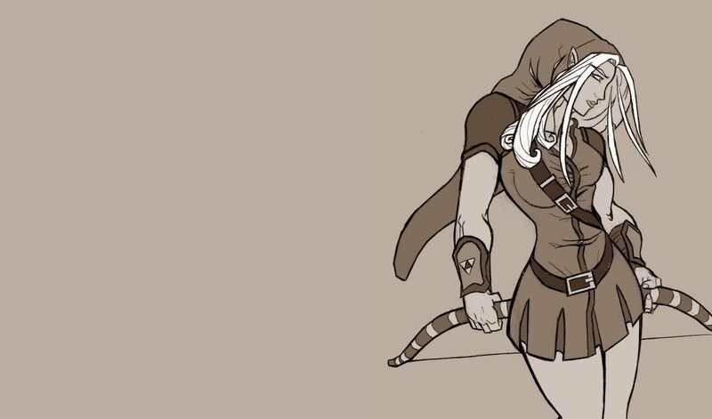 elf archer character design
