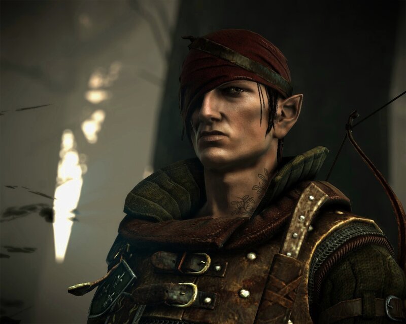 elf archer character portrait