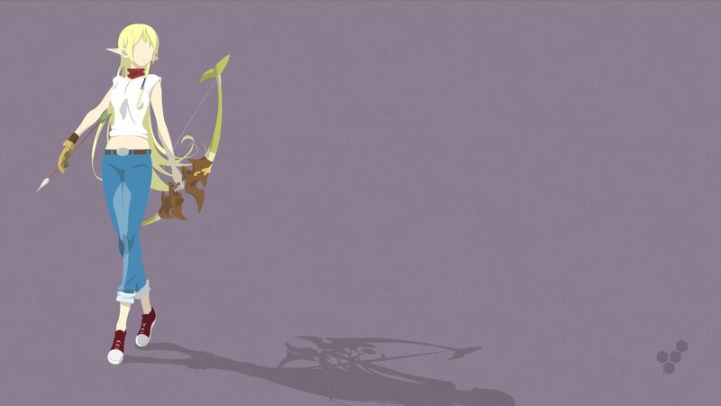 Elf Archer Character — Purple