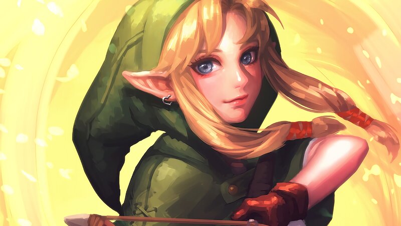 Elf Archer Character — Yellow
