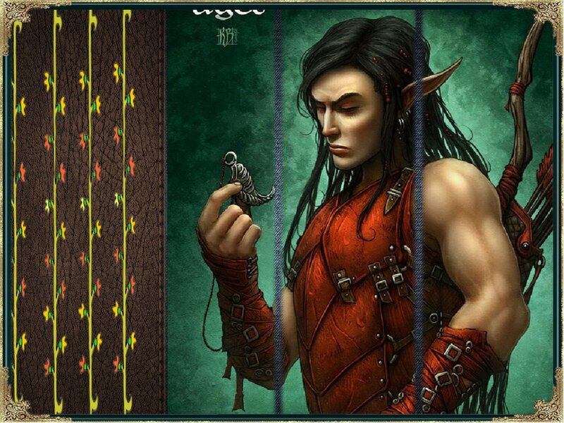 Elf Archer Holding Amulet