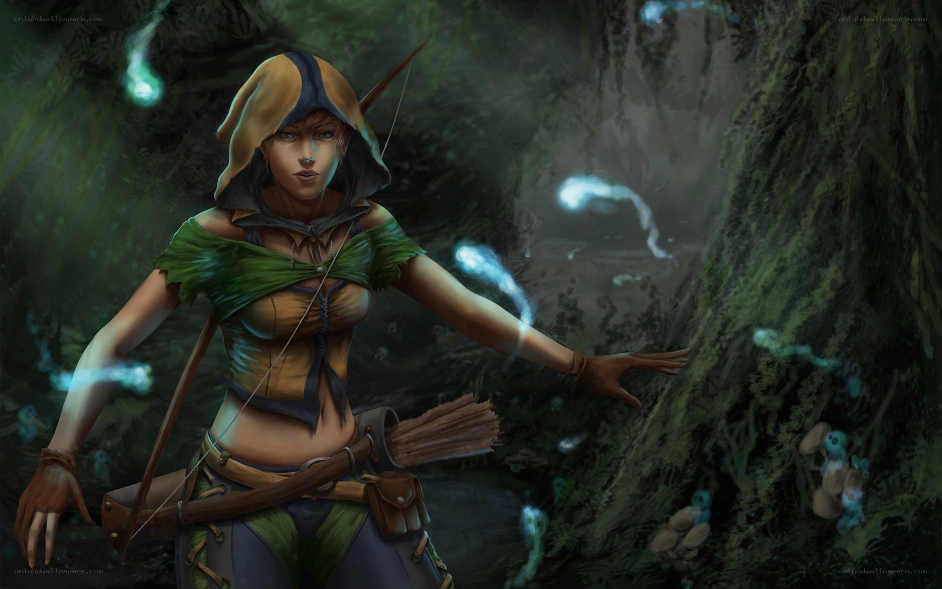 elf archer in a forest