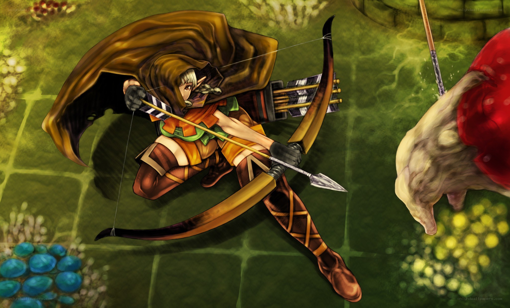 elf archer in combat