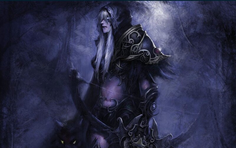 Elf Archer in Dark Armor