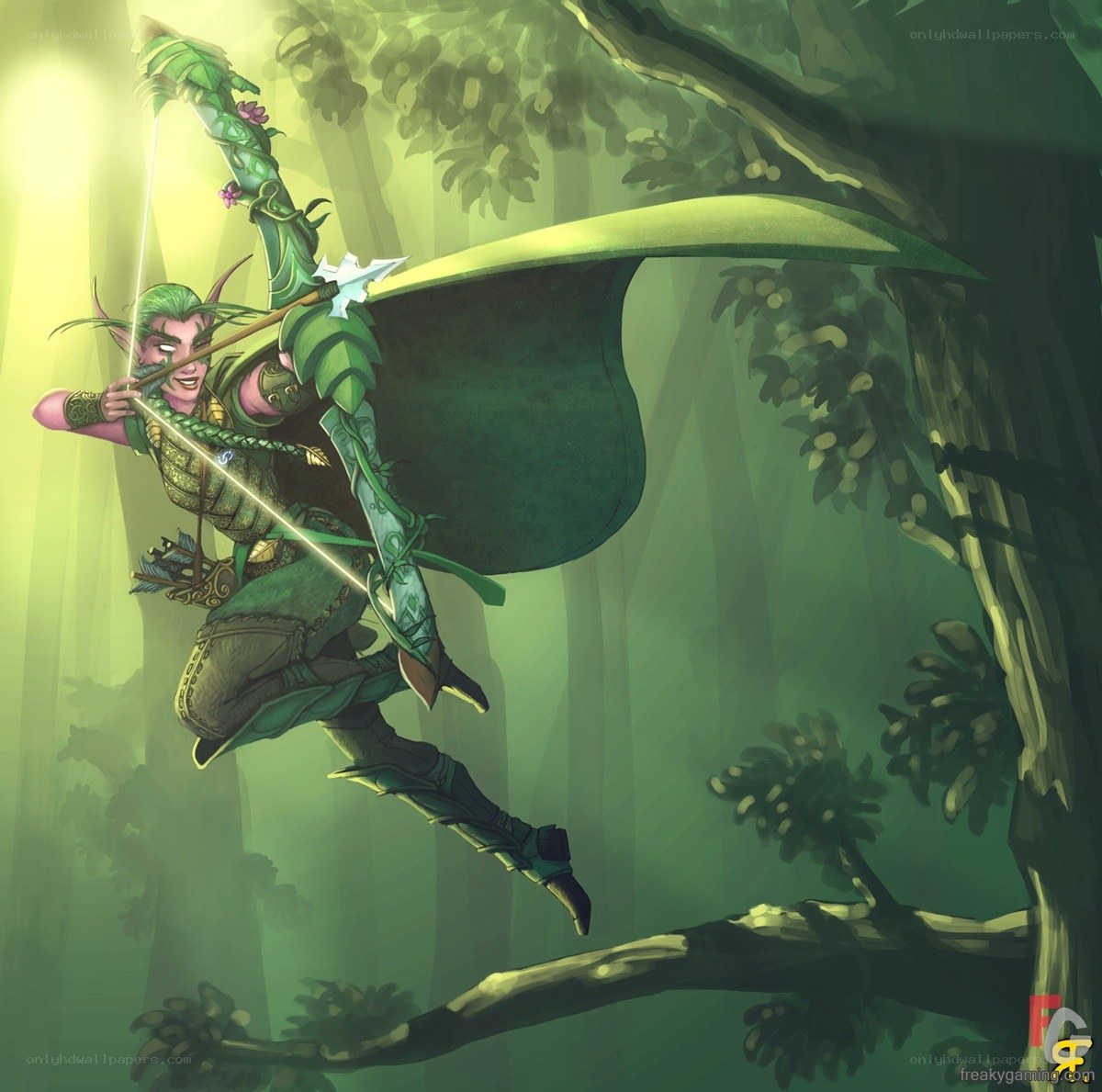 elf archer in forest