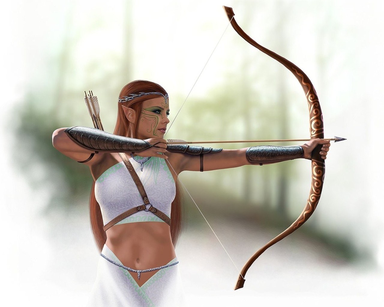 elf archer in forest