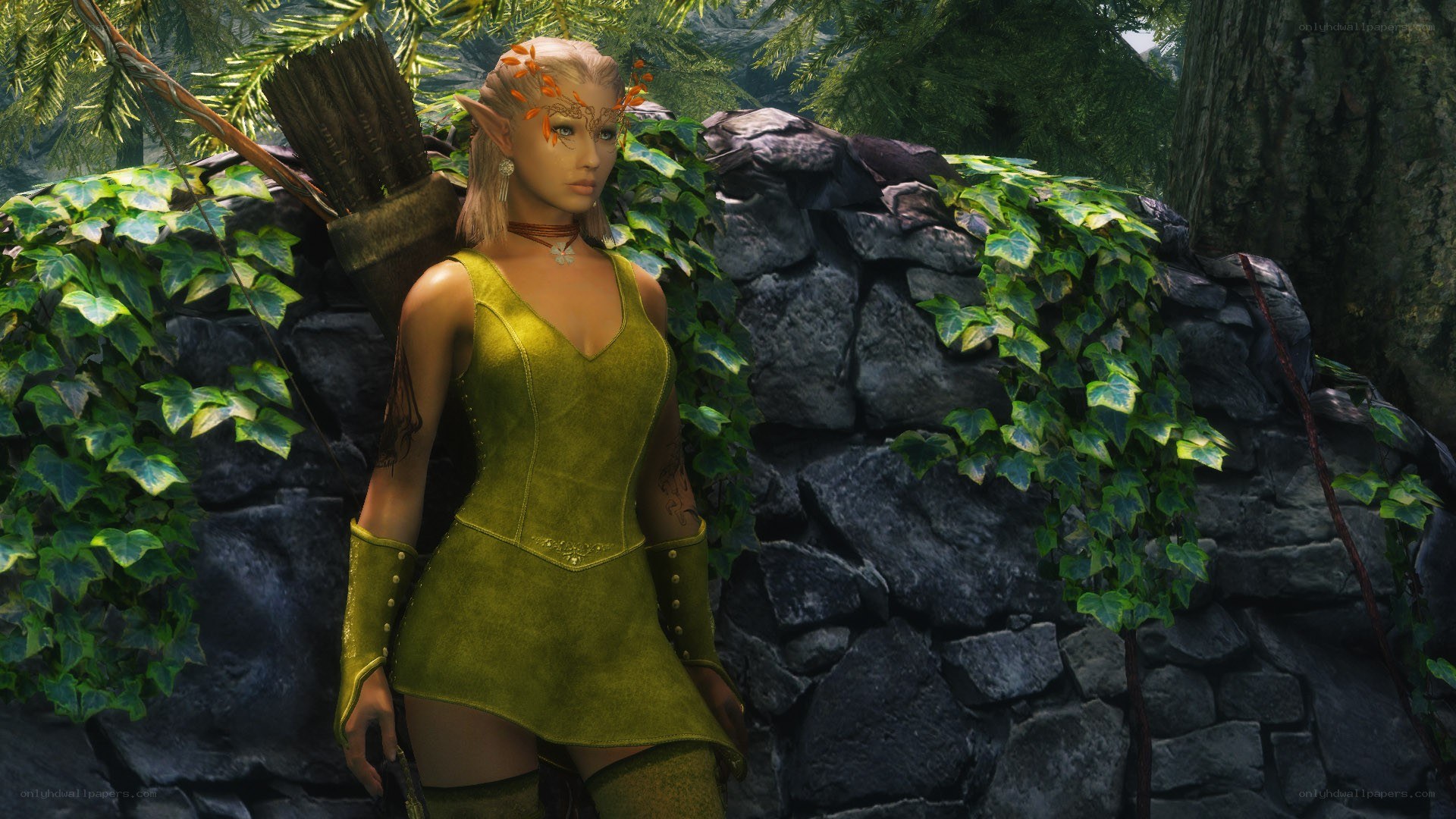 elf archer in forest