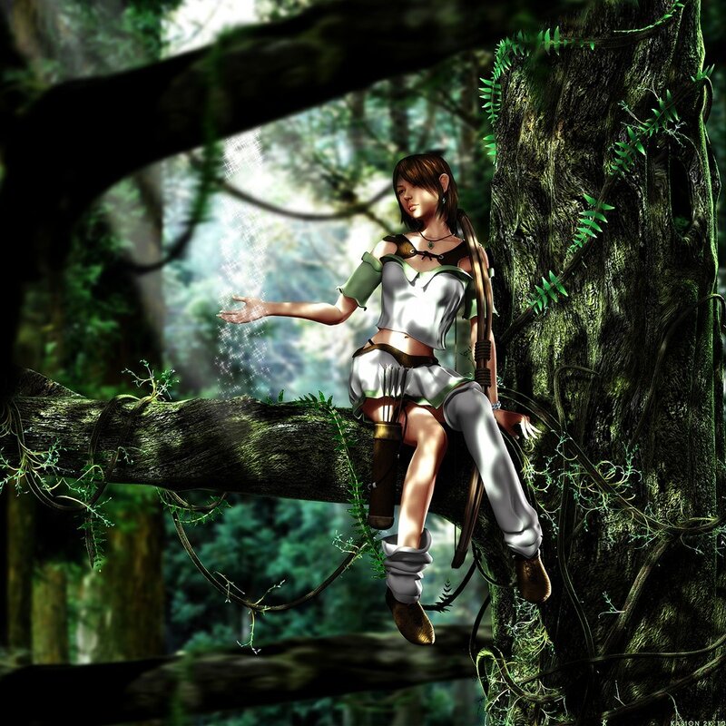 elf archer in forest