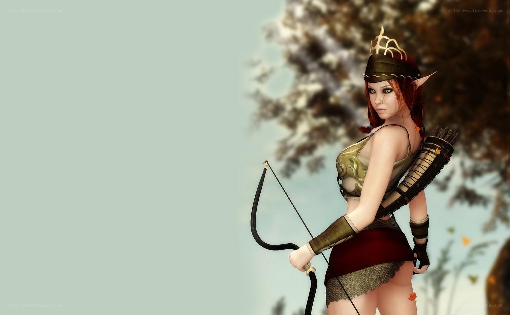 elf archer in forest