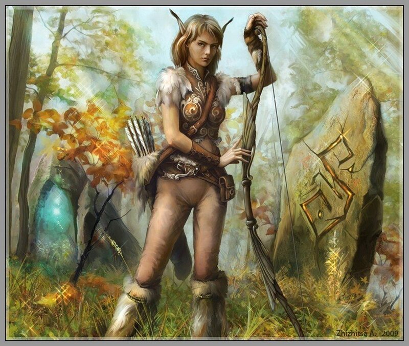 elf archer in forest