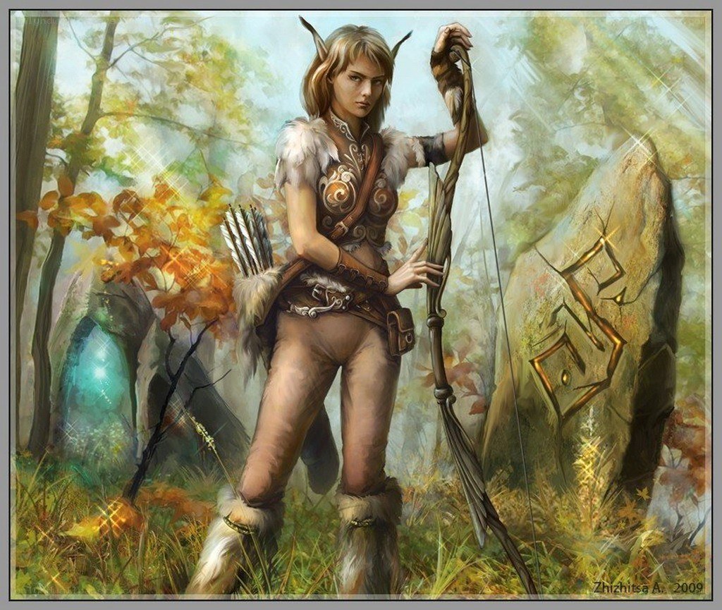 elf archer in forest