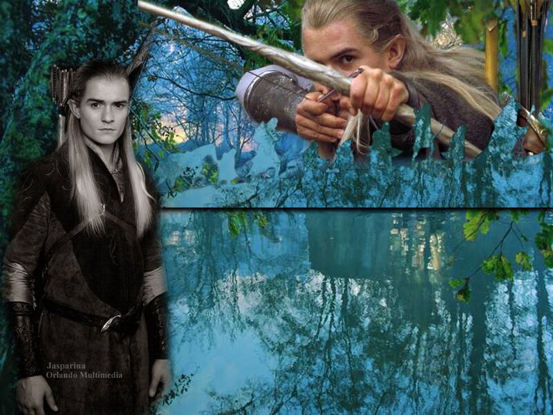 Elf Archer in Forest — Blue, Dramatic, Afternoon