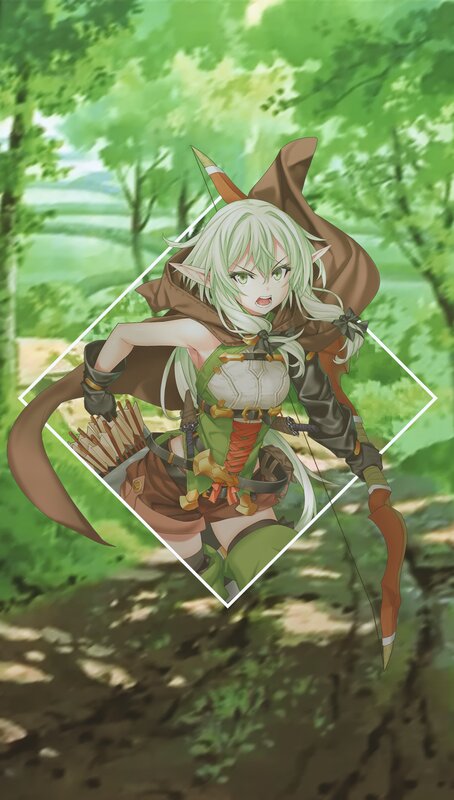 Elf Archer in Forest — Green, Alert, Afternoon