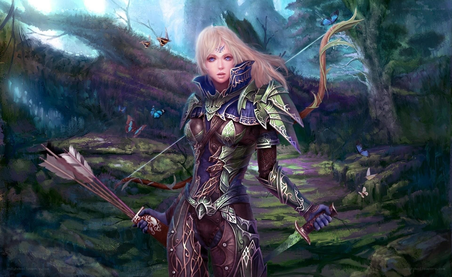 elf archer in forest