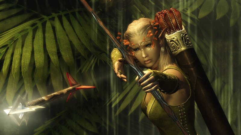 elf archer in jungle
