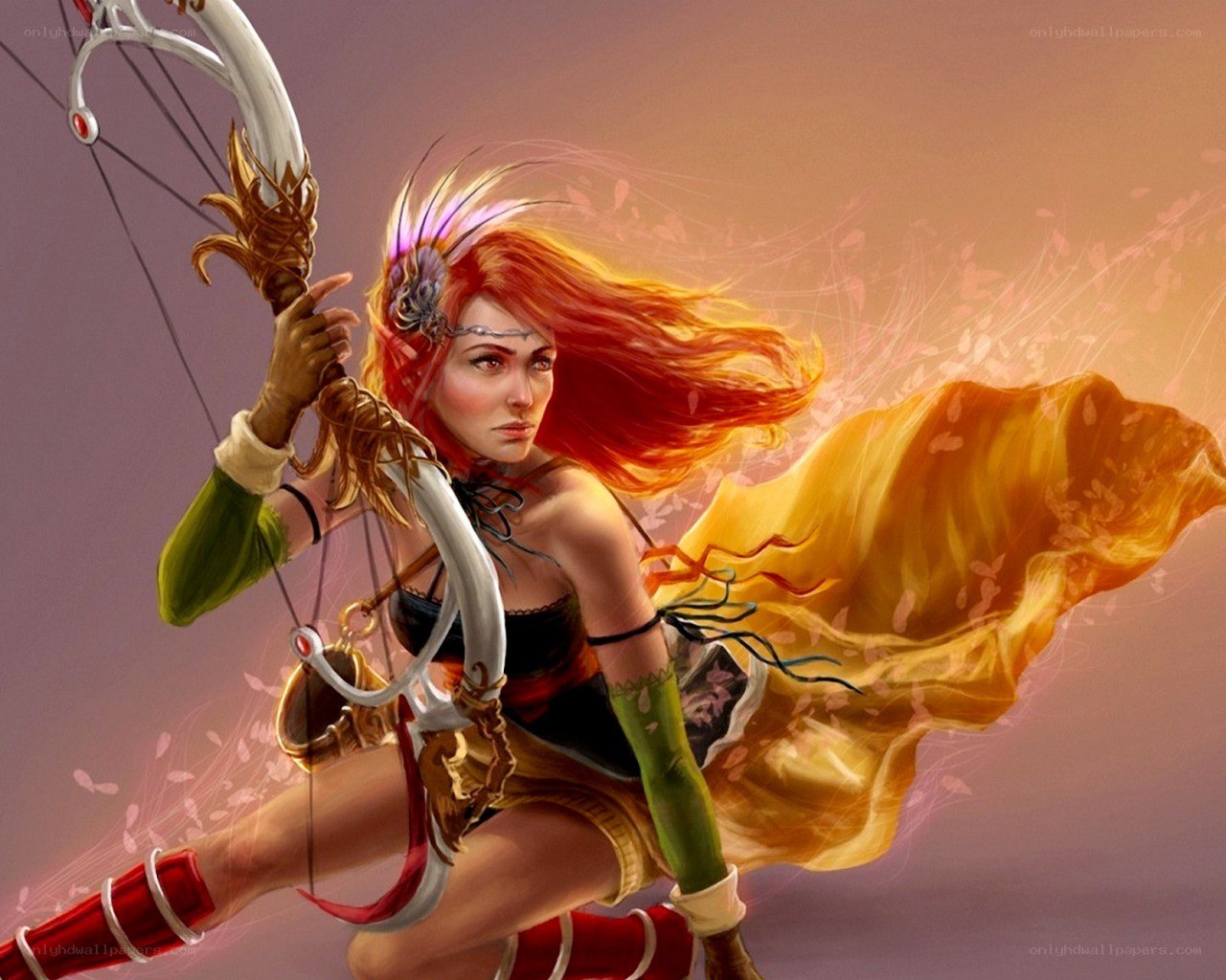 elf archer in motion