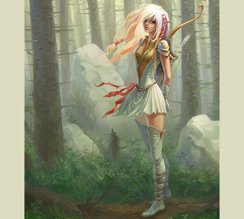 elf archer in the forest
