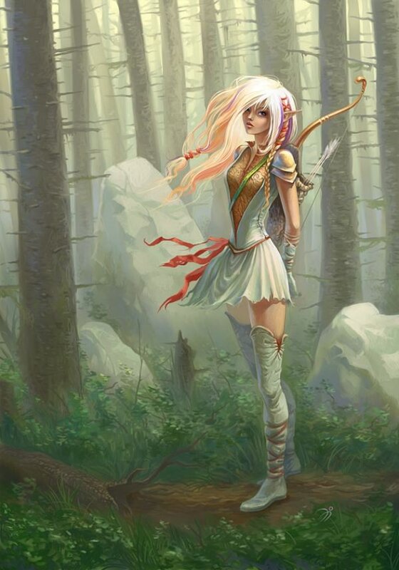 elf archer in the forest