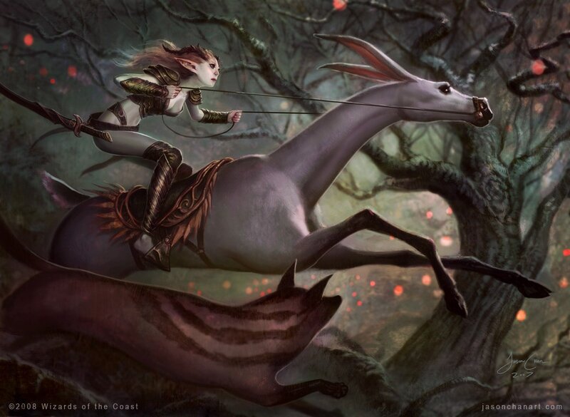 elf archer on a horse
