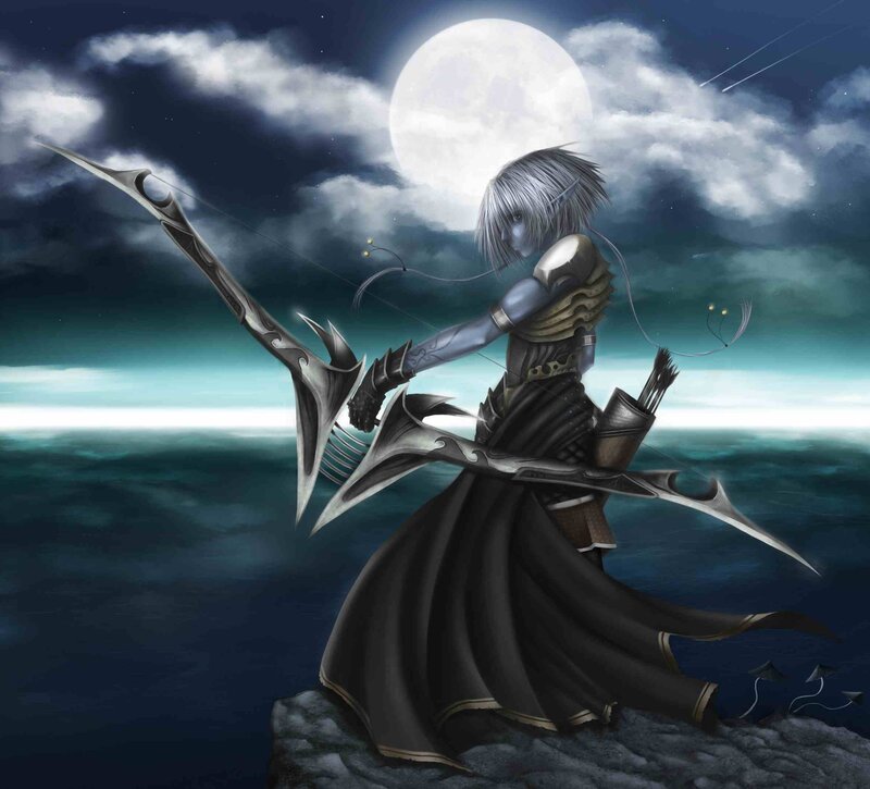 Elf Archer on Cliff