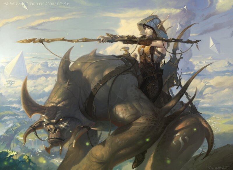 Elf Archer on Rhino