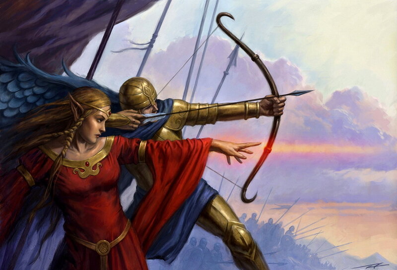 Elf Archer on Ship