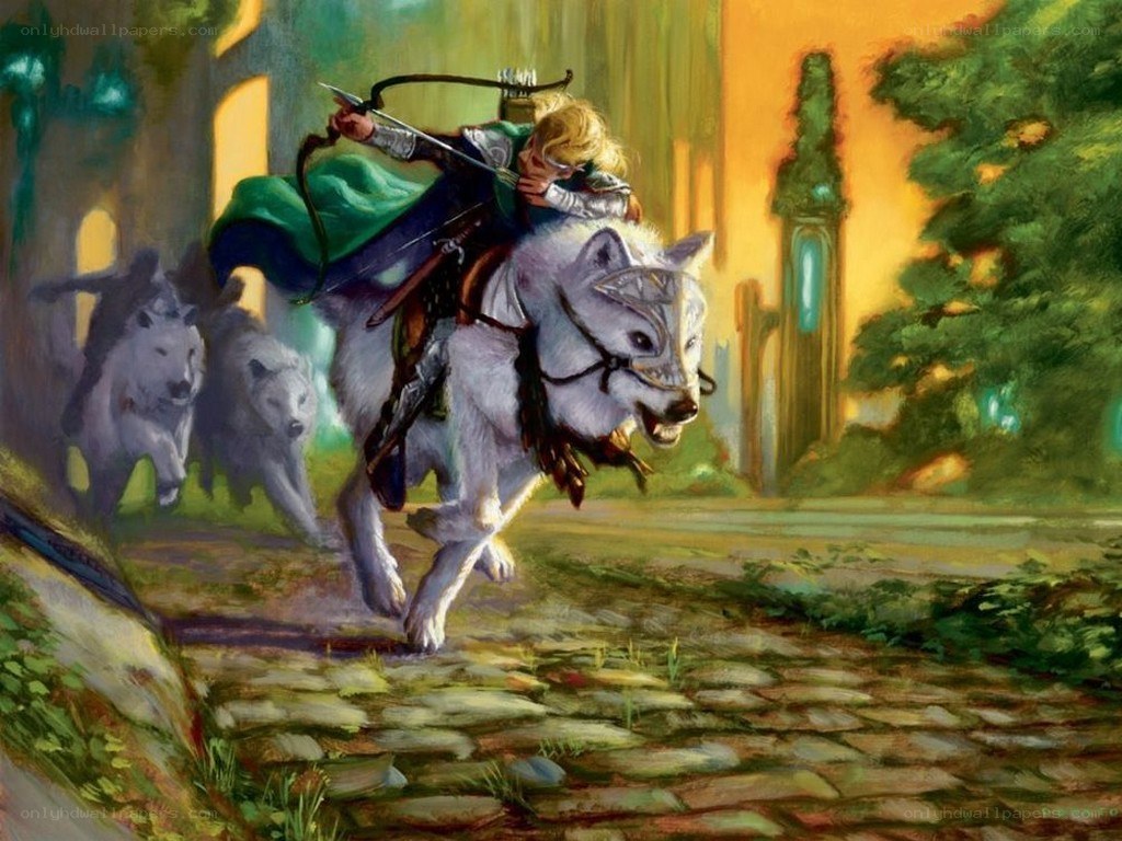elf archer on wolf