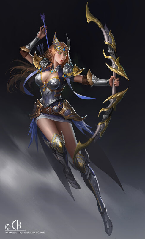 Elf Archer Warrior — Silver