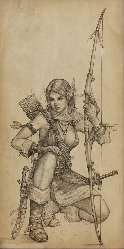 elf archer with bow